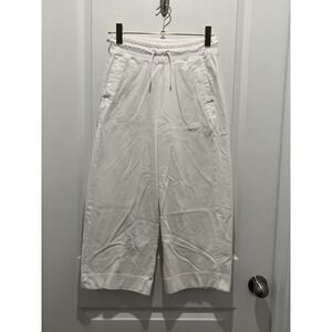 Nike Pants Women's Small White Wide Leg Cropped Athletic Casual Pull On XS
